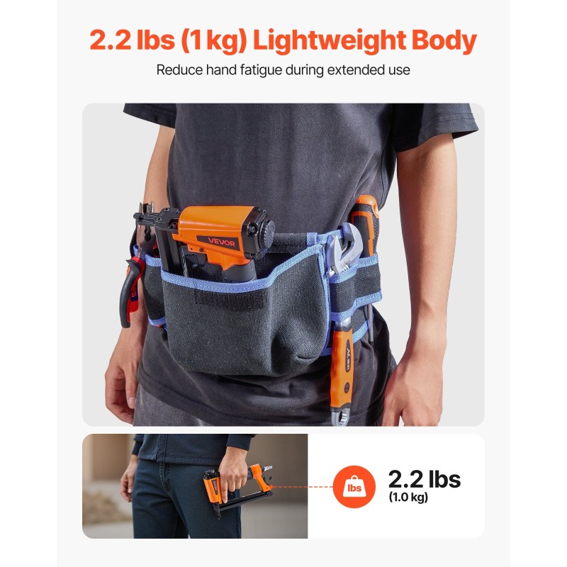 Paineilmatoiminen niittipyssy alumiiniseosrunko T50 4–16 mm 100 niitin lipas verhoiluun ja puutöihin