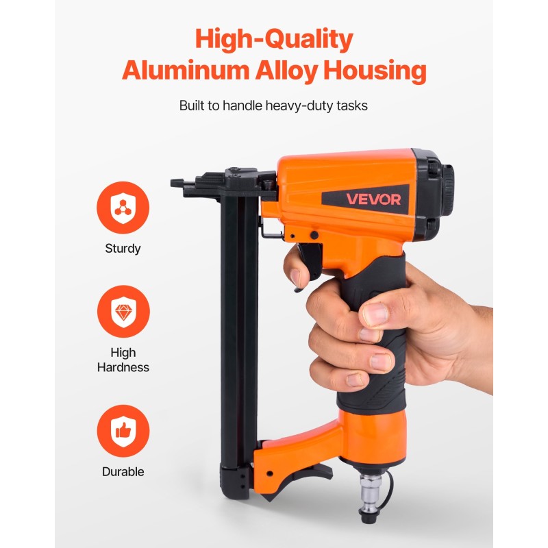 Paineilmatoiminen niittipyssy alumiiniseosrunko T50 4–16 mm 100 niitin lipas verhoiluun ja puutöihin