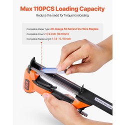 Paineilmatoiminen 20-kaliiperinen niittipistooli 50-sarjan niiteille 12,8 mm 6–16 mm 110-niitin lipas