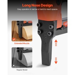 Paineilmatoiminen niittipyssy alumiiniseos verhoiluun 50-sarjan niiteille kruunu 12,8 mm pituus 6–16 mm