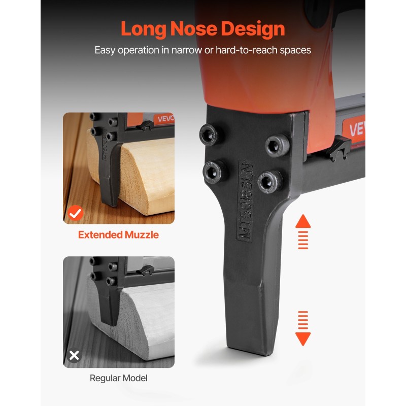 Paineilmatoiminen niittipyssy alumiiniseos verhoiluun 50-sarjan niiteille kruunu 12,8 mm pituus 6–16 mm