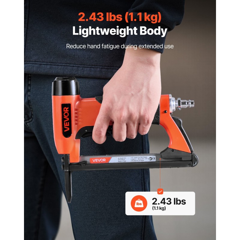 Paineilmatoiminen niittipyssy alumiiniseos verhoiluun 50-sarjan niiteille kruunu 12,8 mm pituus 6–16 mm