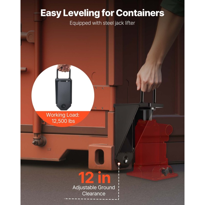 Kuljetuskontin pyöräsarja ruosteenkestävä teräsrunko 16-tuumaiset kumirenkaat kantavuus noin 3992 kilogrammaa