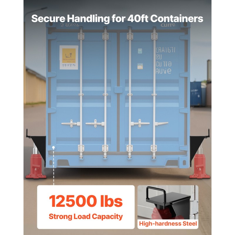 Konttien tasaus- ja nostosetti karkaistua terästä 2 kpl kappaleeltaan 12 500 paunaa