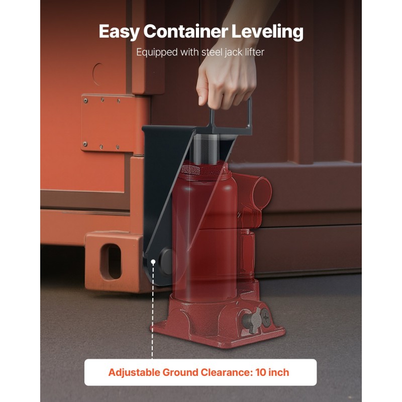 Konttien tasaus- ja nostosetti karkaistua terästä 2 kpl kappaleeltaan 12 500 paunaa