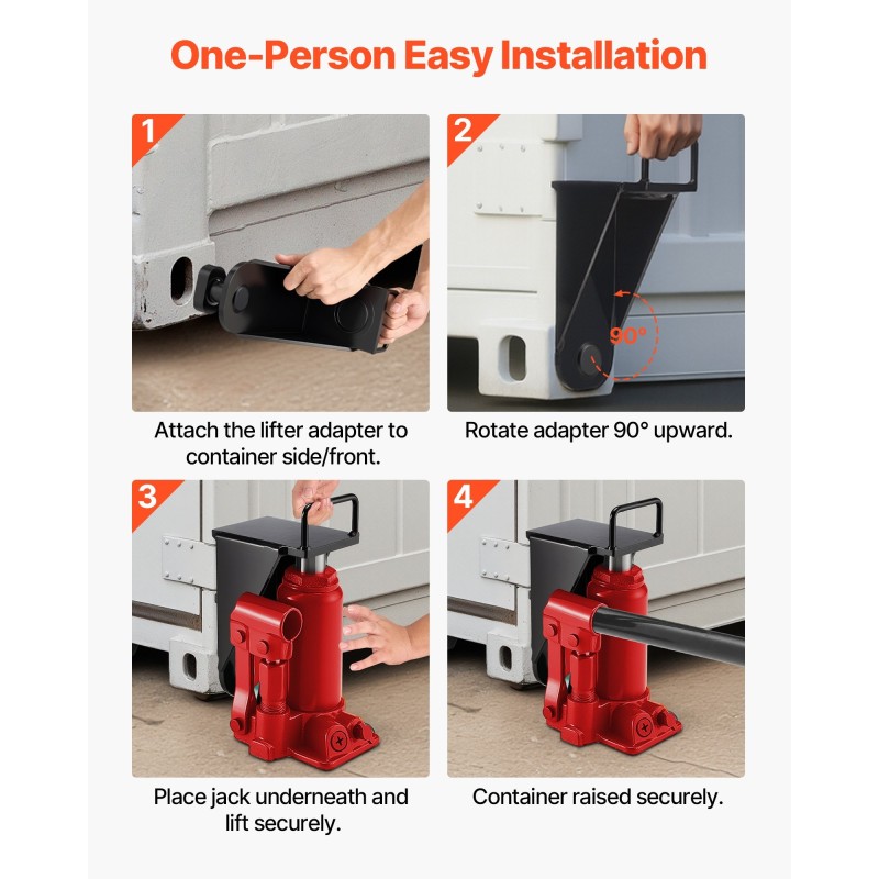 Konttien tasaus- ja nostosetti karkaistua terästä 2 kpl kappaleeltaan 12 500 paunaa