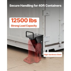 Konttinostimen nostokorvake karkaistusta teräksestä ruosteenkestävä pinnoite kantavuus 12500 paunaa satama ja varastokäyttöön