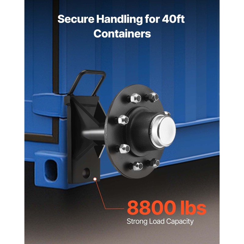 Konttiakselisarja ruosteenkestävä teräsrunko 6–12 metrin kontteihin 8800 paunaa