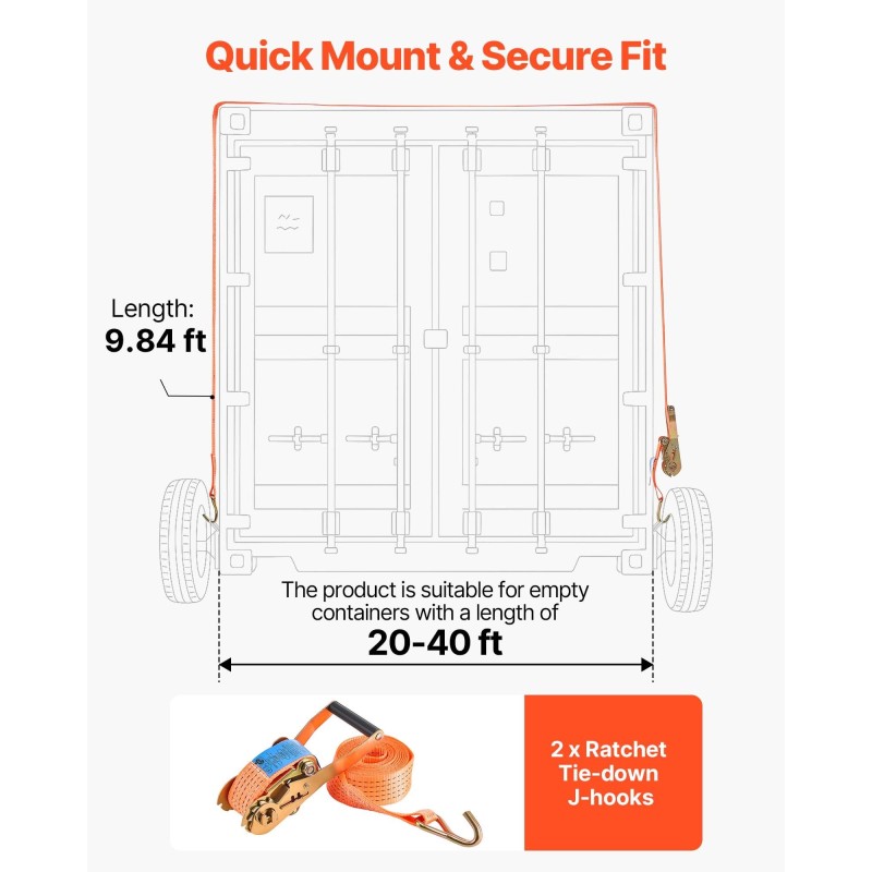 Konttiakselisarja ruosteenkestävä teräsrunko 6–12 metrin kontteihin 8800 paunaa