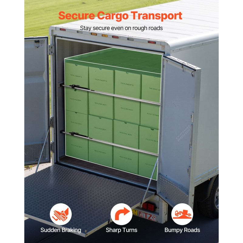 Kuormansidontatangot 2 kpl hiiliteräs säädettävät 2261–2642 mm räikkämekanismilla