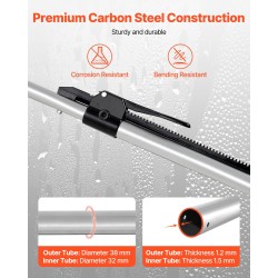 Kuormansidontatangot 2 kpl hiiliteräs säädettävät 2261–2642 mm räikkämekanismilla