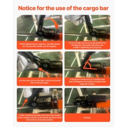 Teleskooppinen hiiliteräsinen kuormansidontatanko säädettävä 1016–1854 mm räikkämekanismilla sisältää säilytysverkon