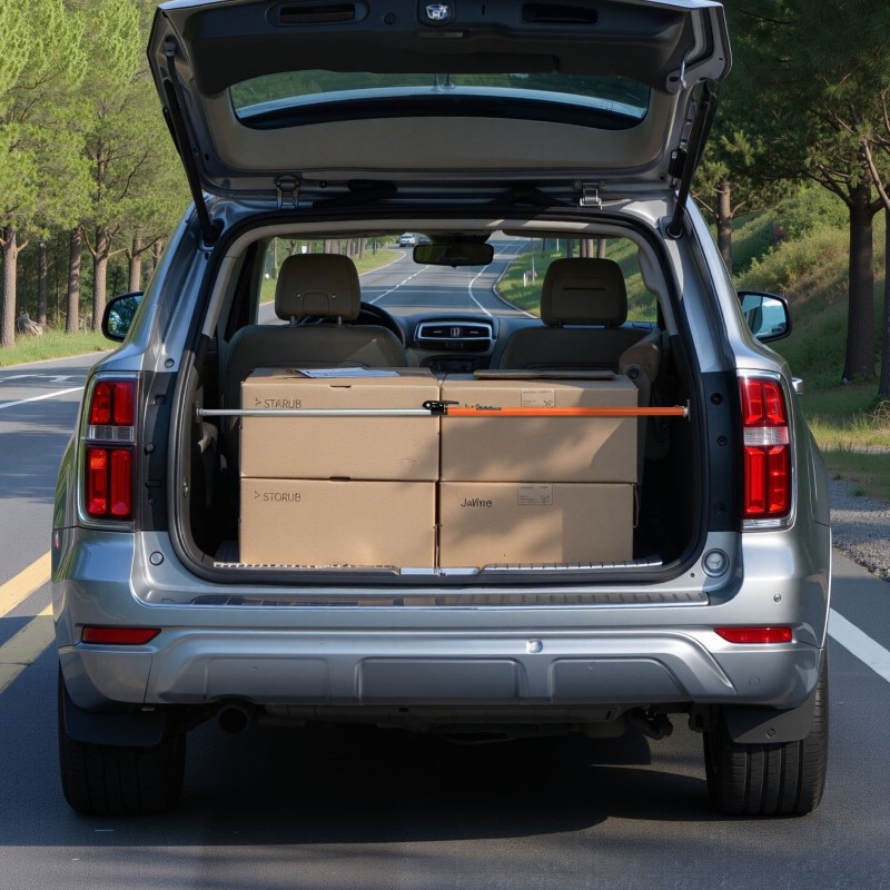 Säädettävä räikkäteleskooppinen rahtitanko hiiliteräksinen 1016–1854 mm autoon