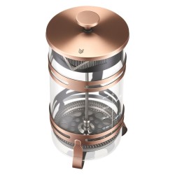 Ranskalainen kahvipannu borosilikaattilasinen 1 l ruostumattomalla terässuodattimella kupari