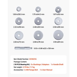 Laakeri ja tiivisteasennussarja metallinen yhdeksän holkkia kymmenen osaa pidennetty kahva