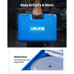 Laakeripuristinsarja 7-osainen metallinen ruosteenkestävä sisältää holkit ja laukku