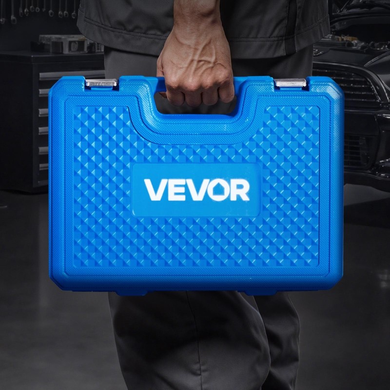 Laakeripuristinsarja 7-osainen metallinen ruosteenkestävä sisältää holkit ja laukku