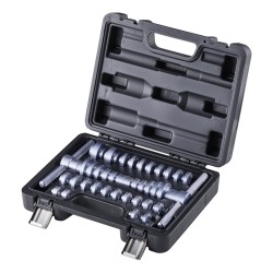 Laakeriprässisarja metallirunkoinen mustaksi käsitelty 25 osaa polkupyörille moottoripyörille autoille