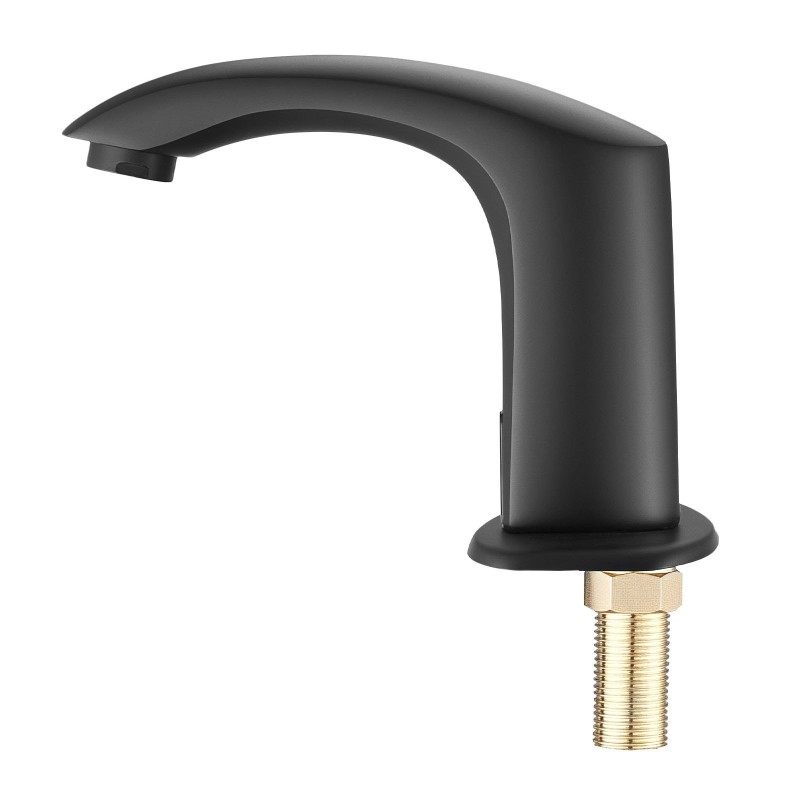 Kosketusvapaa pesuallashana messinki mattamusta infrapuna-anturilla paristokäyttöinen säädettävä veden lämpötila