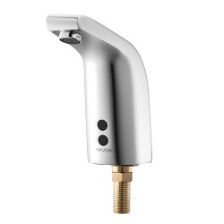 Pesuallashana kosketusvapaa infrapunasensorilla paristokäyttöinen kromattu messinkirunko yksireikäinen