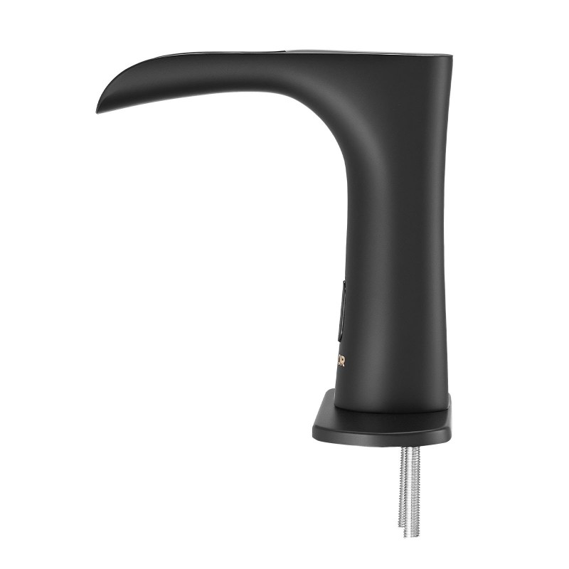 Kosketusvapaa messinkinen pesuallashana mattamusta infrapuna-anturilla lämpötilansäädöllä