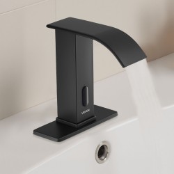 Kosketusvapaa pesuallashana infrapunatunnistimella mattamusta ruostumaton teräs 14 senttimetriä