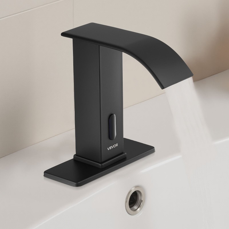 Kosketusvapaa pesuallashana infrapunatunnistimella mattamusta ruostumaton teräs 14 senttimetriä