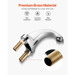 Kosketusvapaa pesuallashana messinkirunko kromipinnoite paristokäyttö infrapunatunnistin hopea