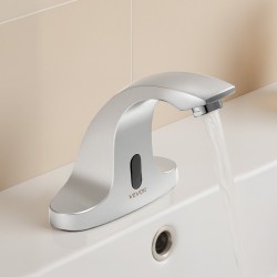 Kosketusvapaa pesuallashana messinkirunko kromipinnoite paristokäyttö infrapunatunnistin hopea