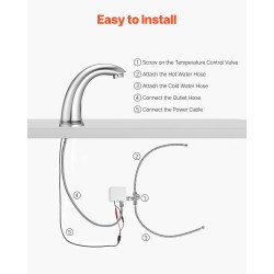 Kosketukseton pesuallashana liiketunnistimella messinkirunko harjattu nikkeli paristokäyttöinen kuuma ja kylmä säätö