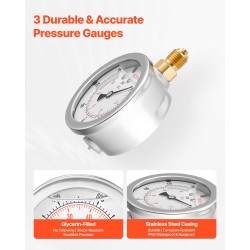 Hydraulinen paineen testisarja kaivinkoneisiin 5 mittaria 20 liitintä 3 letkua