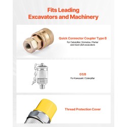 Digitaalinen hydraulinen painetestaussarja ruostumaton teräs 0–700 bar G1/8-liitäntä 1,6 m letku