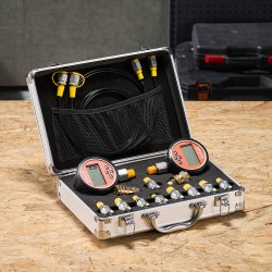 Digitaalinen hydraulinen paineentestaussarja SUS304 kierteillä kaivinkoneille 0-700 bar 9 testiliitintä 2 letkua