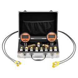 Digitaalinen hydraulinen paineentestaussarja SUS304 kierteillä kaivinkoneille 0-700 bar 9 testiliitintä 2 letkua