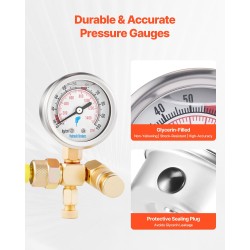 Hydraulinen typpiakun täyttösarja metallirakenteella messinkikierteillä mittarilla ja testiletkulla 0–100 barin painealueella