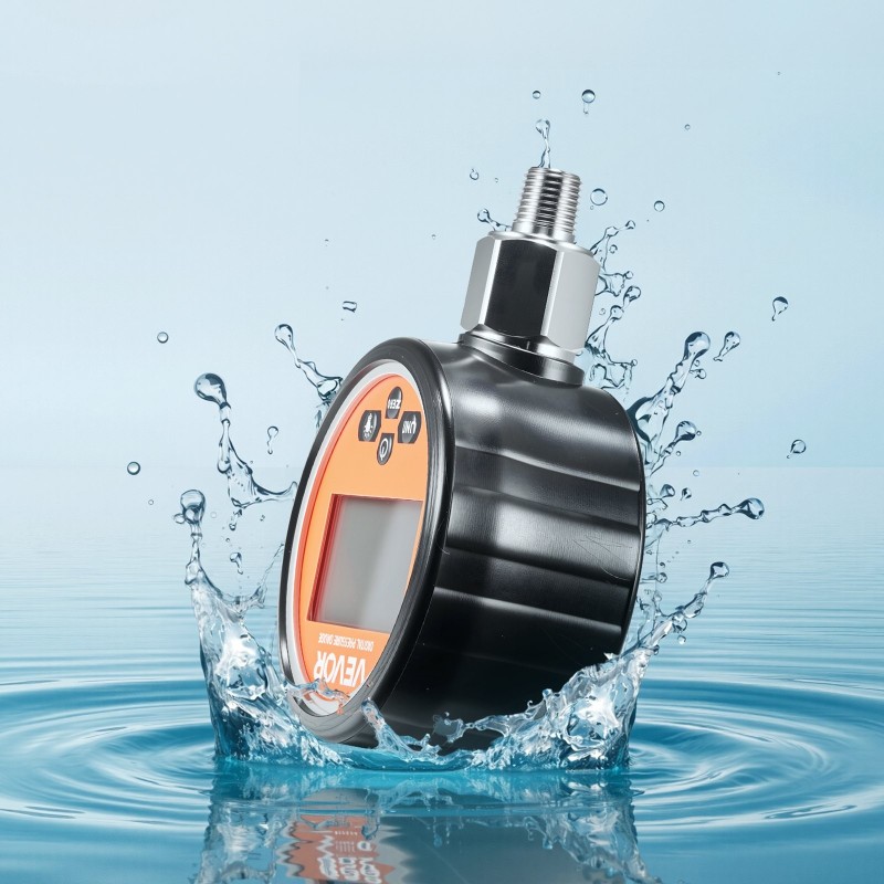 Digitaalinen hydraulipainemittari 0–700 bar taustavalaistu näyttö 304-ruostumaton teräs silikonisuojus