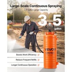 Käsiruiskutin 14 l ruostumattomasta teräksestä betonin ja pinnoitteiden levitykseen