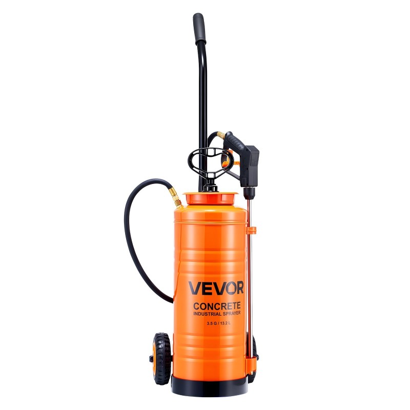 Betoniruiskuvaunu 14 l 304 ruostumatonta terästä pyörällinen 52 cm suutinvarsi