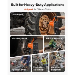 1-tuumainen paineilmakäyttöinen iskumutterinväännin alumiiniseosrunko kaksoisvasaramekanismi 6-portainen momentinsäätö raskaan