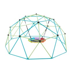 Kiipeilykupoli teräs 305 cm lautaskeinulla 453 kg kantavuus 3–10-vuotiaille