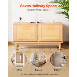 Kenkäpenkki lastulevyinen rottinkimaisilla ovilla eteiseen 4 lokeroa