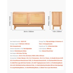 Kenkäpenkki lastulevyinen rottinkimaisilla ovilla eteiseen 4 lokeroa