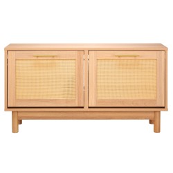 Kenkäpenkki lastulevyinen rottinkimaisilla ovilla eteiseen 4 lokeroa