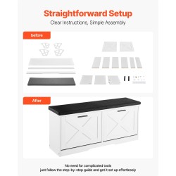 Kenkäpenkki lastulevy vaahtomuovinen kangasistuin 1000×305×475 mm 4 lokeroa eteiseen