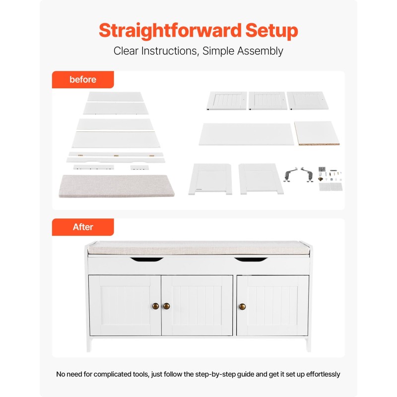 Kenkäpenkki lastulevy ja pellavakangas 105x35x50 cm 3 lokeroa