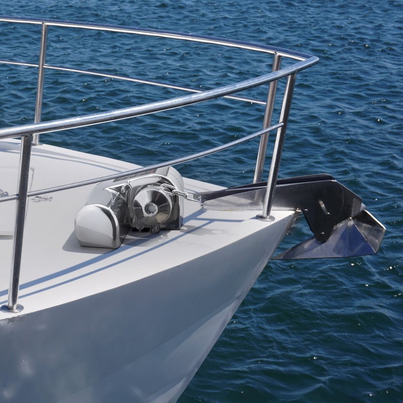 Sähköinen ankkurivinssi 12 V 316-ruostumaton teräs 7–9 m veneisiin