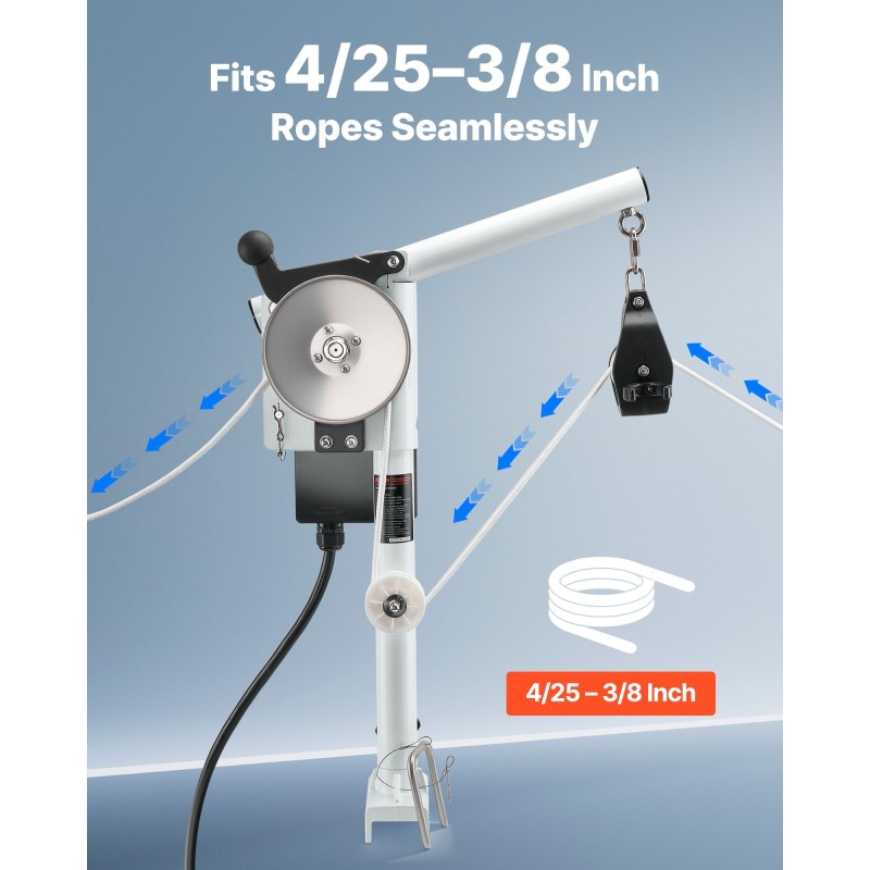 Sähköinen rapu- ja katiskavinssi alumiiniseos 12 V 90 kg nostokyky