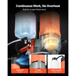 Magneettinen pylväsporakone 1400 W 50 mm onttopora säädettävä kierrosluku käännettävä pyörimissuunta