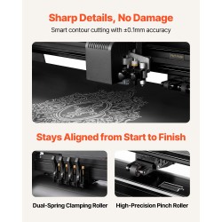 Vinyylileikkuri 870 mm syöttöleveys 750 mm leikkuuleveys alumiiniseosrunko kaksoisterä