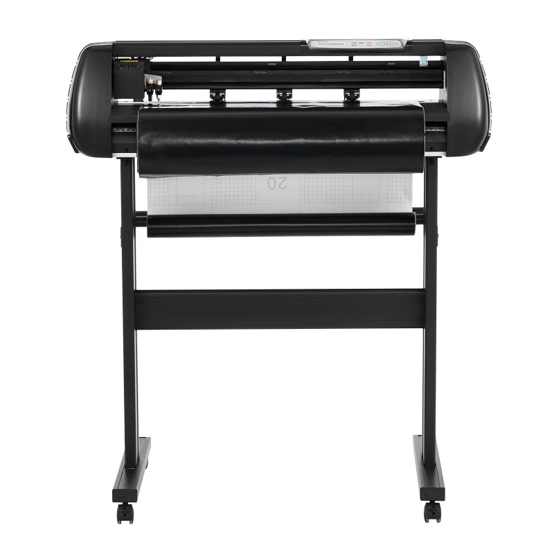 Vinyylileikkuri 720 mm syöttöleveys 600 mm leikkausleveys kaksiteräinen LED-näyttö jalustalla